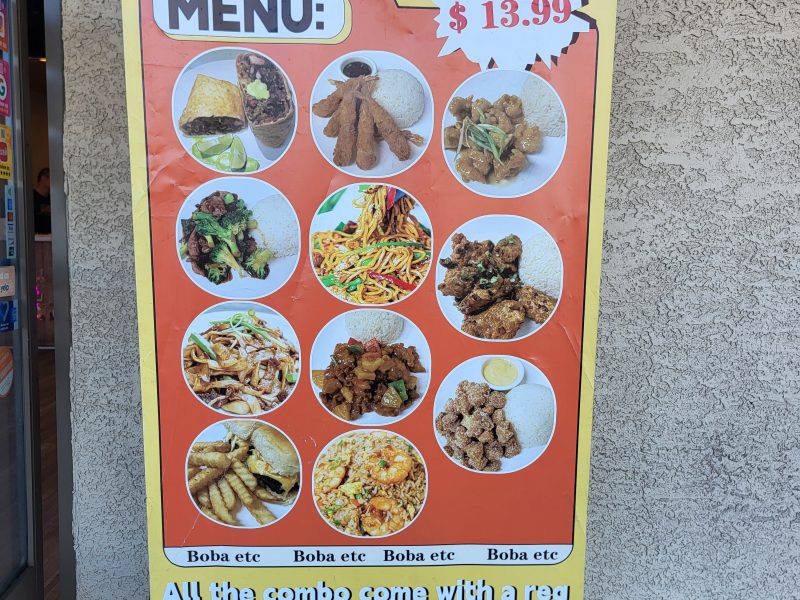 Boba tea and Chinese Restaraunt